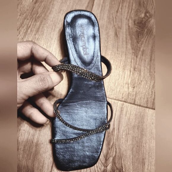 Jeffrey Campbell Sparkly Rhinestone Kitten Heel Shoes Blue Size 6.5 - Picture 1 of 12